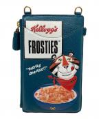 ANYA HINDMARCH×KELLOGGSアニヤ・ハインドマーチ×ケロッグ）の古着「KELLOGGS トニーザタイガー ジップフォンポーチ」｜ターコイズ