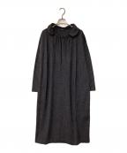 45Rフォーティファイブ・アール）の古着「ジャージフラノ ストライプウールワンピース」｜ネイビー×ブラウン