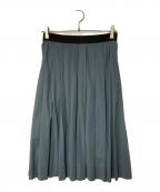 MARGARET HOWELLマーガレットハウエル）の古着「プリーツスカート」｜ブルー