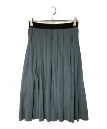 MARGARET HOWELL（マーガレットハウエル）の古着「プリーツスカート」｜ブルー