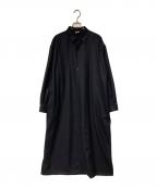 THE LIBRARYザ ライブラリー）の古着「ウールシャツワンピース」｜ネイビー