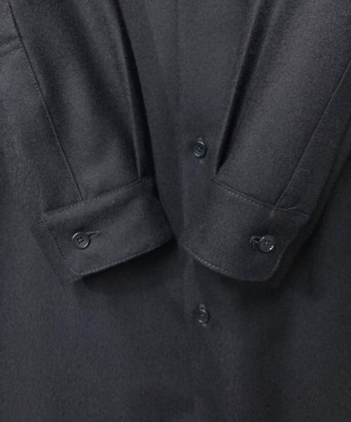 THE LIBRARY（ザ ライブラリー）THE LIBRARY (ザ ライブラリー) ウールシャツワンピース ネイビー サイズ:Fの古着・服飾アイテム