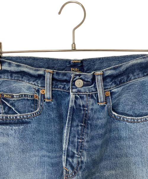POLO RALPH LAUREN（ポロ・ラルフローレン）POLO RALPH LAUREN (ポロ・ラルフローレン) カットオフデニムパンツ インディゴ サイズ:26(採寸参照)の古着・服飾アイテム