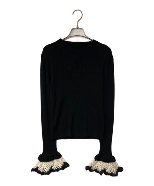 Gypsohila（ジプソフィア）Gypsohila (ジプソフィア) モヘヤ混リブニット ブラック サイズ:Freeの古着・服飾アイテム