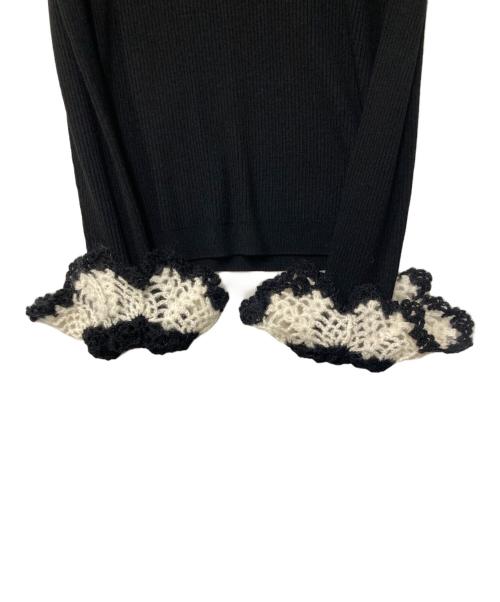 Gypsohila（ジプソフィア）Gypsohila (ジプソフィア) モヘヤ混リブニット ブラック サイズ:Freeの古着・服飾アイテム