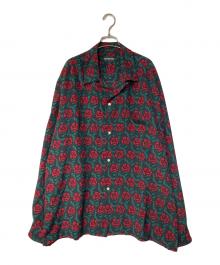 COTTON PAN（コットンパン）の古着「情熱の /長袖レーヨンシャツ」｜ブラック×レッド