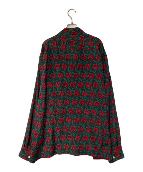 COTTON PAN（コットンパン）COTTON PAN (コットンパン) 情熱の /長袖レーヨンシャツ ブラック×レッド サイズ:3の古着・服飾アイテム