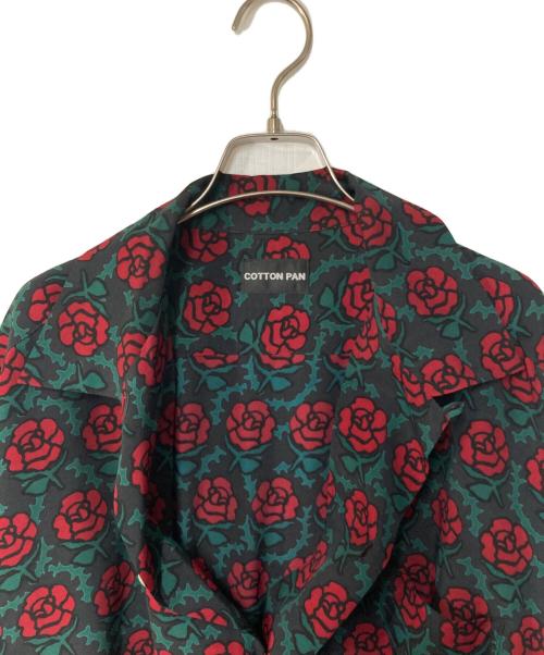 COTTON PAN（コットンパン）COTTON PAN (コットンパン) 情熱の /長袖レーヨンシャツ ブラック×レッド サイズ:3の古着・服飾アイテム
