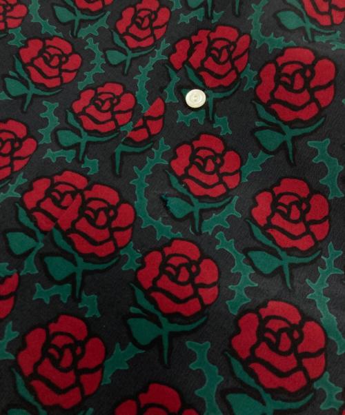 COTTON PAN（コットンパン）COTTON PAN (コットンパン) 情熱の /長袖レーヨンシャツ ブラック×レッド サイズ:3の古着・服飾アイテム