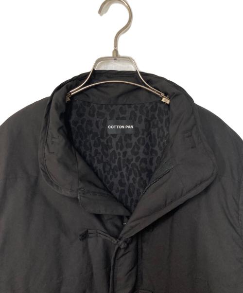 COTTON PAN（コットンパン）COTTON PAN (コットンパン) Leeex 裏地レオパード 中綿チャイナデザインジャケット ブラック (チャコールグレー系) サイズ:3の古着・服飾アイテム
