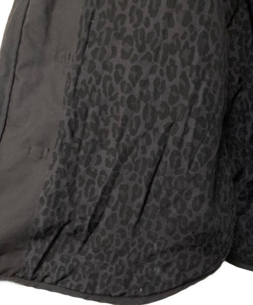 COTTON PAN（コットンパン）COTTON PAN (コットンパン) Leeex 裏地レオパード 中綿チャイナデザインジャケット ブラック (チャコールグレー系) サイズ:3の古着・服飾アイテム
