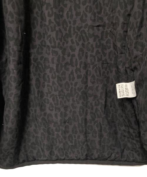 COTTON PAN（コットンパン）COTTON PAN (コットンパン) Leeex 裏地レオパード 中綿チャイナデザインジャケット ブラック (チャコールグレー系) サイズ:3の古着・服飾アイテム