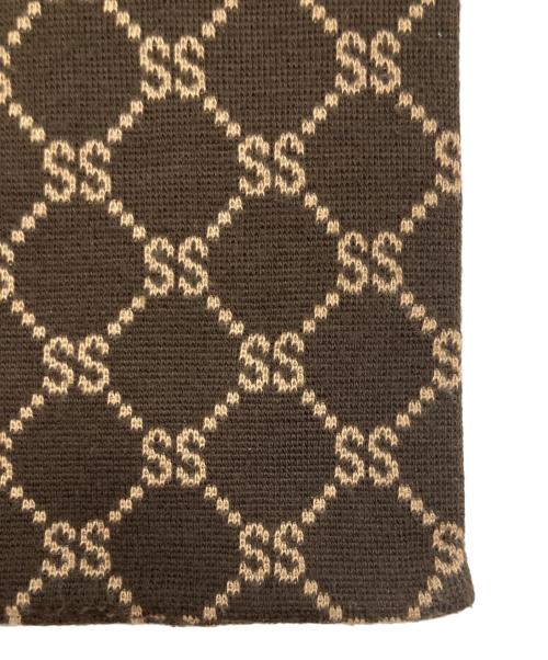 stussy（ステューシー）stussy (ステューシー) 90's モノグラムマフラー ブラウンの古着・服飾アイテム