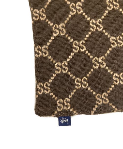 stussy（ステューシー）stussy (ステューシー) 90's モノグラムマフラー ブラウンの古着・服飾アイテム