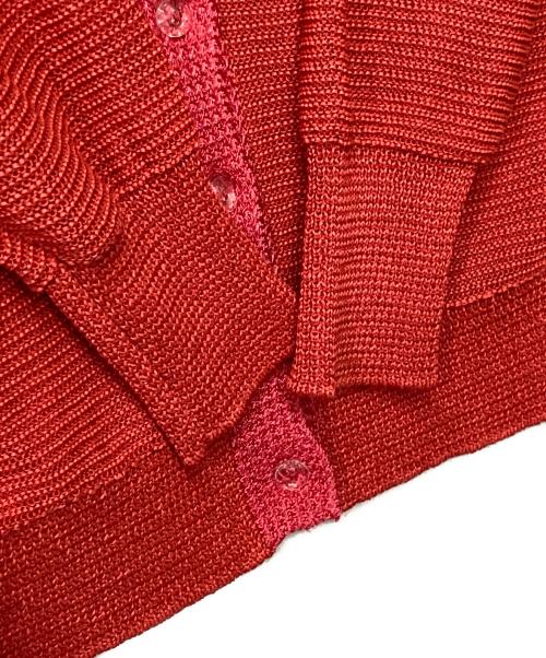 LOUNIE（ルーニー）LOUNIE (ルーニー) ボタンアクセントカーディガン レッド サイズ:Fの古着・服飾アイテム