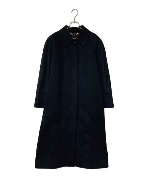 SANYO COAT（サンヨーコート）sanyo coat (サンヨーコート) カシミヤステンカラーコート ブラック サイズ:15の古着・服飾アイテム