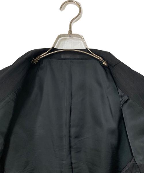 BLACK LABEL CRESTBRIDGE（ブラックレーベル クレストブリッジ）BLACK LABEL CRESTBRIDGE (ブラックレーベル クレストブリッジ) ストライプテーラードジャケット ブラック サイズ:38Lの古着・服飾アイテム