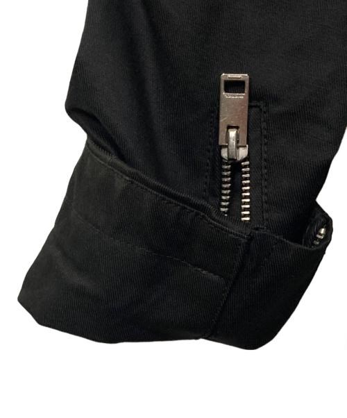 DIESEL（ディーゼル）DIESEL (ディーゼル) シングルライダースジャケット ブラック×ベージュ サイズ:Sの古着・服飾アイテム