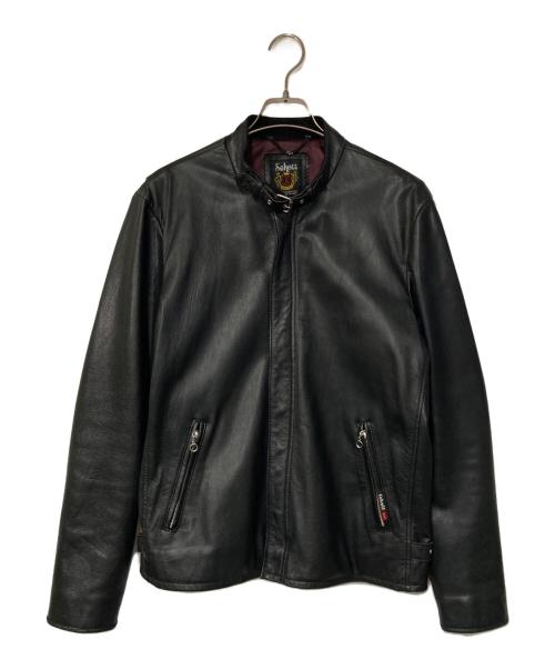Schott（ショット）Schott (ショット) シングルレザーライダースジャケット ブラック サイズ:XLの古着・服飾アイテム