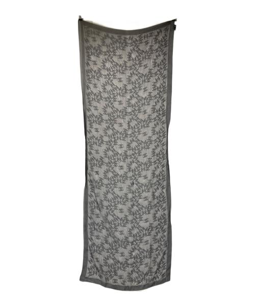 CHANEL（シャネル）CHANEL (シャネル) ココマーク シルクスカーフ ブラック×ネイビーの古着・服飾アイテム