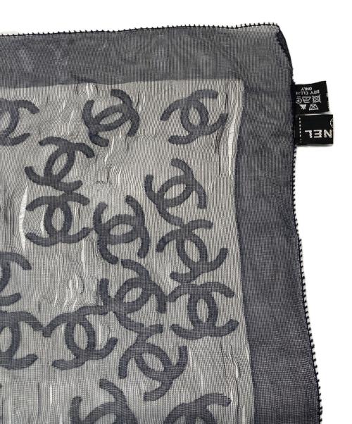 CHANEL（シャネル）CHANEL (シャネル) ココマーク シルクスカーフ ブラック×ネイビーの古着・服飾アイテム