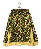 COTTON PANコットンパン）の古着「CAMO JIP PARKA」｜イエロー×ブラウン