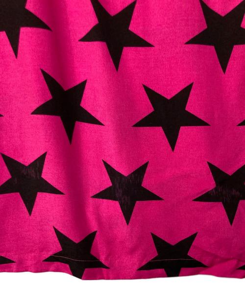 COTTON PAN（コットンパン）COTTON PAN (コットンパン) SHAWN STAR S/S オープンカラーシャツ ピンク×ブラック サイズ:3の古着・服飾アイテム