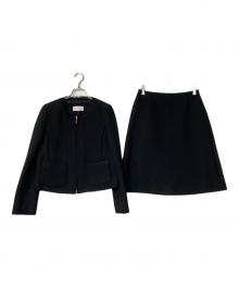 MACKINTOSH PHILOSOPHY（マッキントッシュ フィロソフィー）の古着「ノーカラージャケットスカートセットアップ」｜ブラック