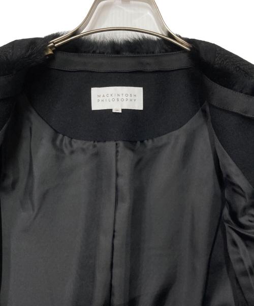 MACKINTOSH PHILOSOPHY（マッキントッシュ フィロソフィー）MACKINTOSH PHILOSOPHY (マッキントッシュ フィロソフィー) ノーカラージャケットスカートセットアップ ブラック サイズ:38の古着・服飾アイテム