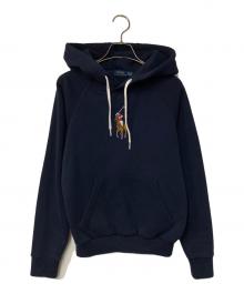POLO RALPH LAUREN（ポロ・ラルフローレン）の古着「ビッグポニー刺繍パーカー」｜ネイビー