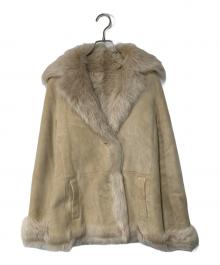 BURBERRY LONDON（バーバリーロンドン）の古着「ムートンファーコート」｜ベージュ