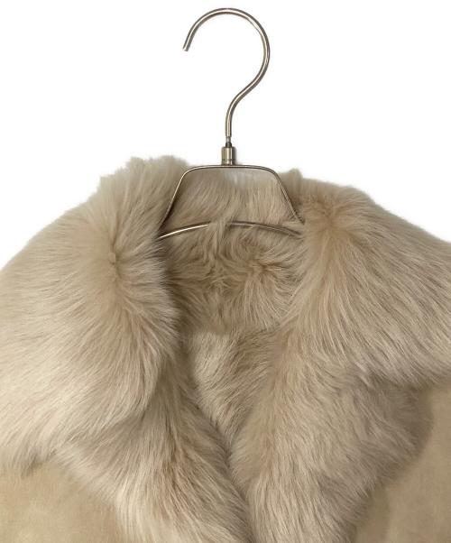 BURBERRY LONDON（バーバリーロンドン）BURBERRY LONDON (バーバリーロンドン) ムートンファーコート ベージュ サイズ:38の古着・服飾アイテム