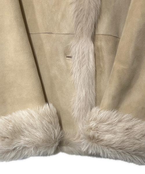 BURBERRY LONDON（バーバリーロンドン）BURBERRY LONDON (バーバリーロンドン) ムートンファーコート ベージュ サイズ:38の古着・服飾アイテム