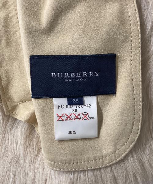 BURBERRY LONDON（バーバリーロンドン）BURBERRY LONDON (バーバリーロンドン) ムートンファーコート ベージュ サイズ:38の古着・服飾アイテム