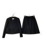 MACKINTOSH PHILOSOPHYマッキントッシュ フィロソフィー）の古着「ノーカラージャケットスカートセットアップ」｜ブラック