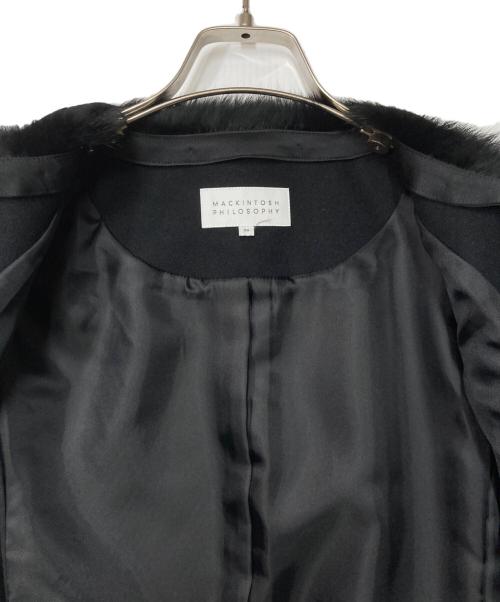 MACKINTOSH PHILOSOPHY（マッキントッシュ フィロソフィー）MACKINTOSH PHILOSOPHY (マッキントッシュ フィロソフィー) ノーカラージャケットスカートセットアップ ブラック サイズ:36の古着・服飾アイテム