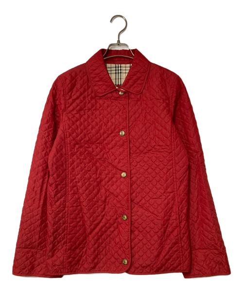 BURBERRY LONDON（バーバリーロンドン）BURBERRY LONDON (バーバリーロンドン) 裏ノバチェックキルティングジャケット レッド サイズ:9の古着・服飾アイテム