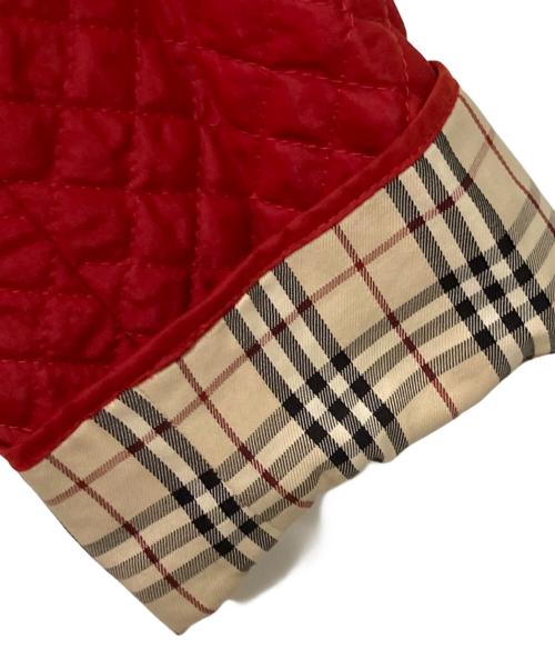 BURBERRY LONDON（バーバリーロンドン）BURBERRY LONDON (バーバリーロンドン) 裏ノバチェックキルティングジャケット レッド サイズ:9の古着・服飾アイテム