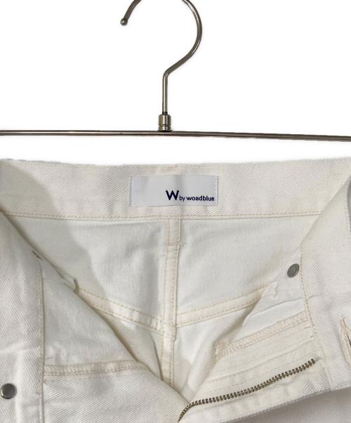 W by woadblue（ダブリュ バイ ウォードブルー）W by Woadblue (ダブリュ バイ ウォードブルー) BARREL DENIM アイボリー サイズ:W23の古着・服飾アイテム