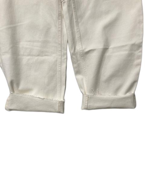 W by woadblue（ダブリュ バイ ウォードブルー）W by Woadblue (ダブリュ バイ ウォードブルー) BARREL DENIM アイボリー サイズ:W23の古着・服飾アイテム