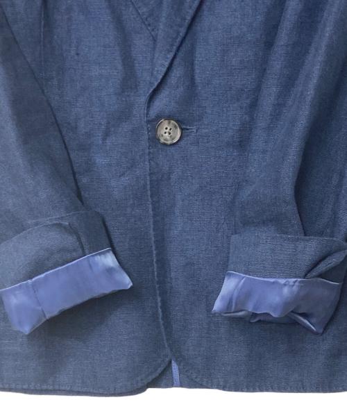 POLO RALPH LAUREN（ポロ・ラルフローレン）POLO RALPH LAUREN (ポロ・ラルフローレン) リネンテーラードジャケット ネイビー サイズ:2/2P(採寸参照)の古着・服飾アイテム