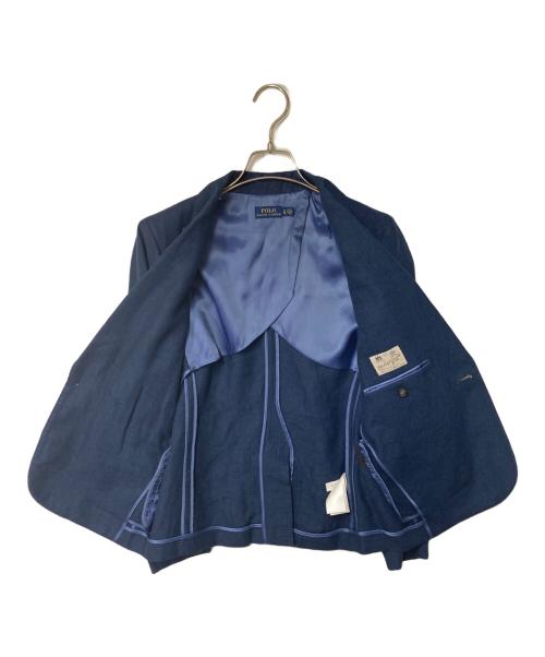 POLO RALPH LAUREN（ポロ・ラルフローレン）POLO RALPH LAUREN (ポロ・ラルフローレン) リネンテーラードジャケット ネイビー サイズ:2/2P(採寸参照)の古着・服飾アイテム