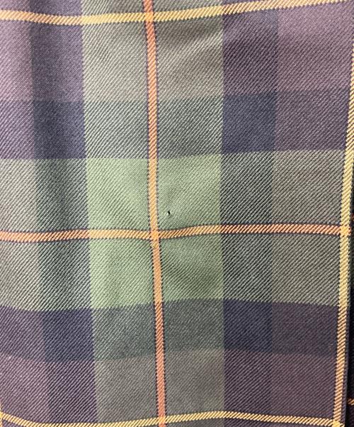 O'NEIL OF DUBLIN（オニールオブダブリン）O'NEIL OF DUBLIN (オニールオブダブリン) チェック ウールラッププリーツスカート グリーン×ブラウン サイズ:36の古着・服飾アイテム