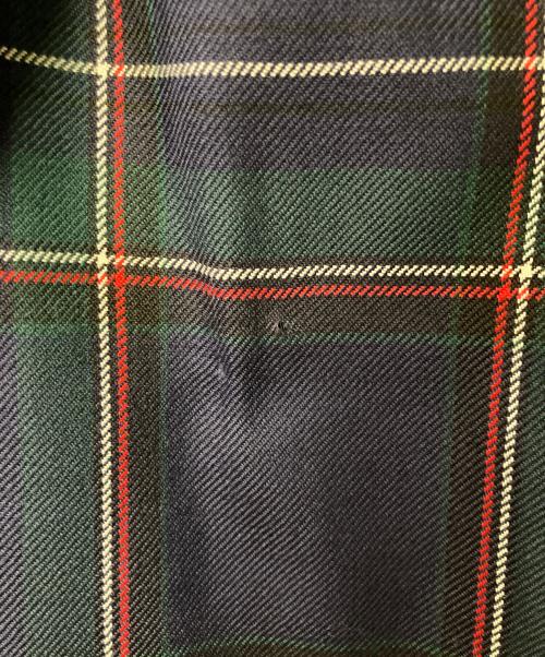 O'NEIL OF DUBLIN（オニールオブダブリン）O'NEIL OF DUBLIN (オニールオブダブリン) チェック ウールラッププリーツスカート ネイビー×グリーン サイズ:36の古着・服飾アイテム