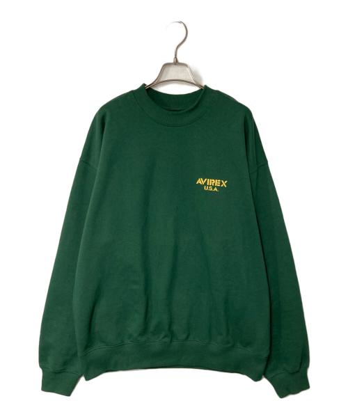AVIREX（アヴィレックス）AVIREX (アヴィレックス) STAR WARS (スターウォーズ) STAR WARS COLLECTION CREWNECK SWEAT グリーン サイズ:Lの古着・服飾アイテム
