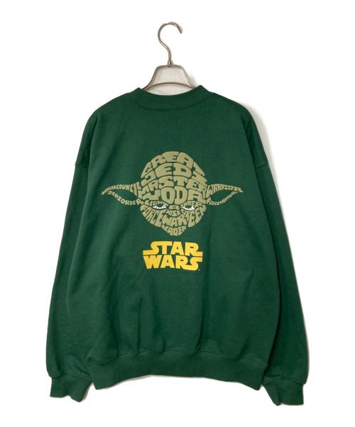 AVIREX（アヴィレックス）AVIREX (アヴィレックス) STAR WARS (スターウォーズ) STAR WARS COLLECTION CREWNECK SWEAT グリーン サイズ:Lの古着・服飾アイテム