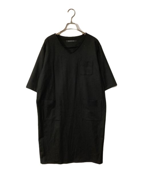 mizuiro-ind（ミズイロインド）mizuiro-ind (ミズイロインド) Vネックワンピース ブラック サイズ:Freeの古着・服飾アイテム