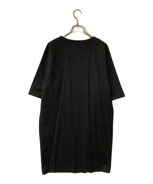 mizuiro-ind（ミズイロインド）mizuiro-ind (ミズイロインド) Vネックワンピース ブラック サイズ:Freeの古着・服飾アイテム