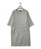 mizuiro-indミズイロインド）の古着「リネン混Vネックワンピース」｜グレー