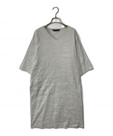 mizuiro-ind（ミズイロインド）の古着「リネン混Vネックワンピース」｜グレー